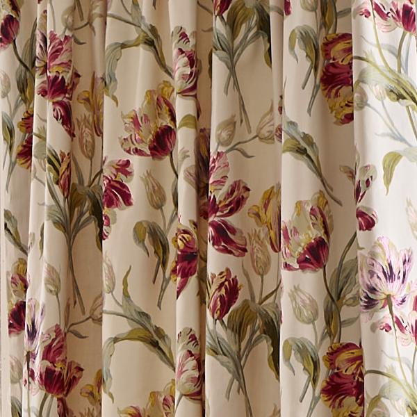 Laura Ashley Gosford Pencil Pleat Curtains - Cranberry - Williamsons Factory Shop