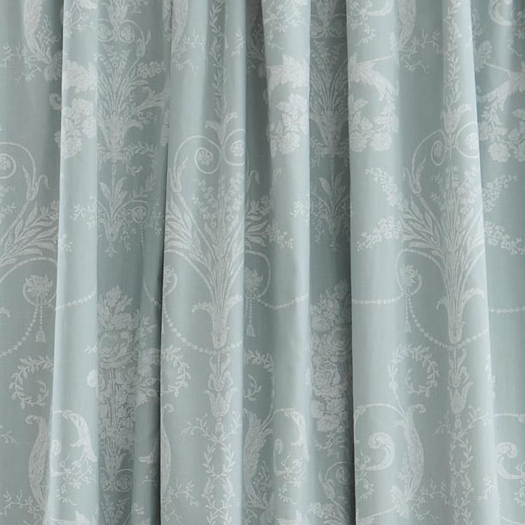 Laura Ashley Josette Pencil Pleat Curtains - Duck Egg-Williamsons Factory Shop