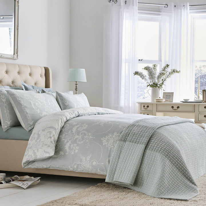 Laura Ashley Josette Duvet Cover Set - Duck Egg - Williamsons Factory Shop