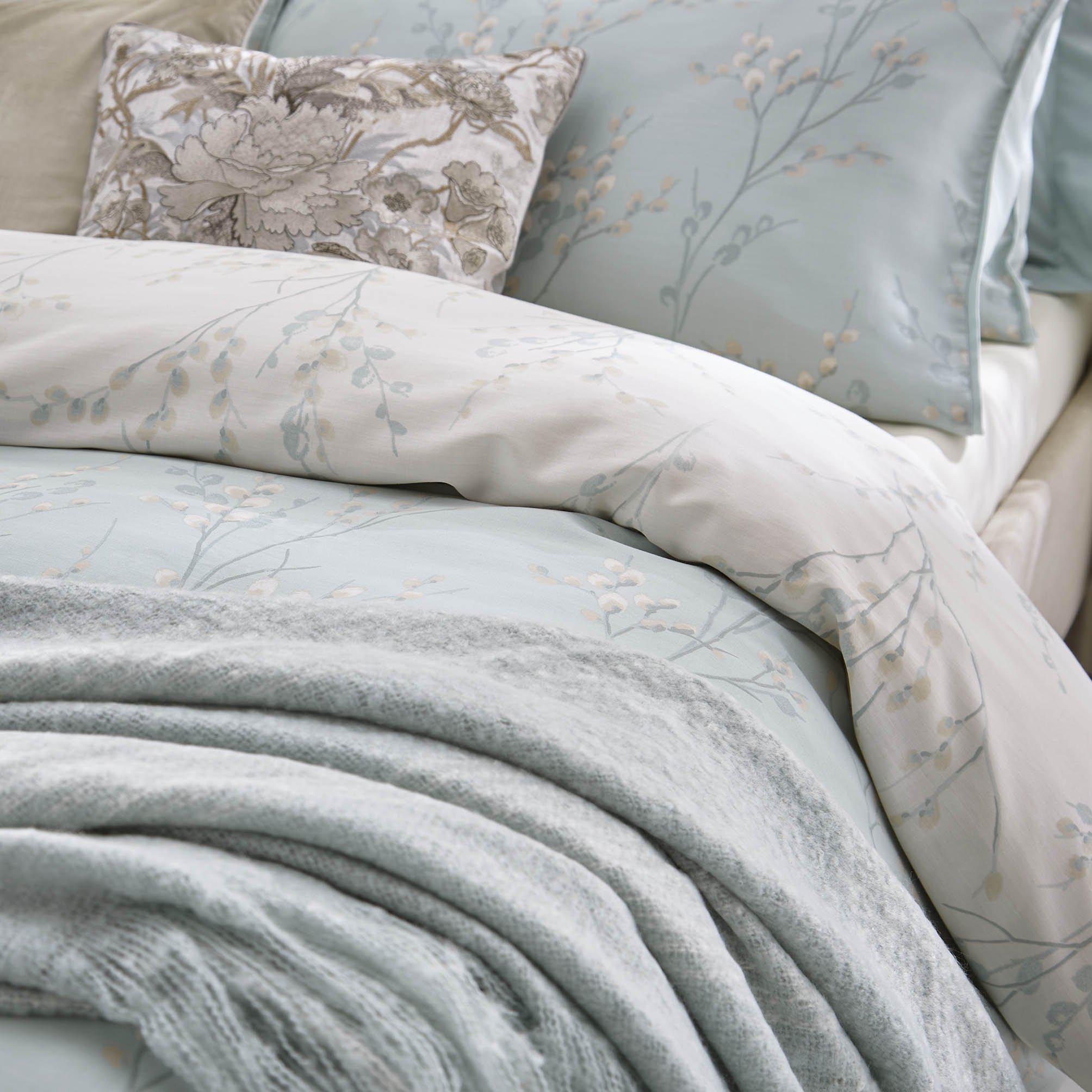 Laura Ashley Pussy Willow Duvet Cover Set - Duck Egg-Williamsons Factory Shop