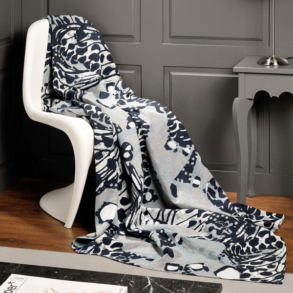 Marsh Jacquard Cotton Throw - Blue - Williamsons Factory Shop