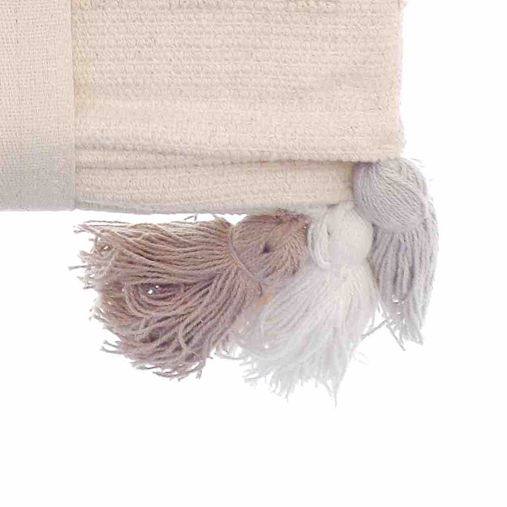 Nouveau Tassel Cotton Throw  - Natural