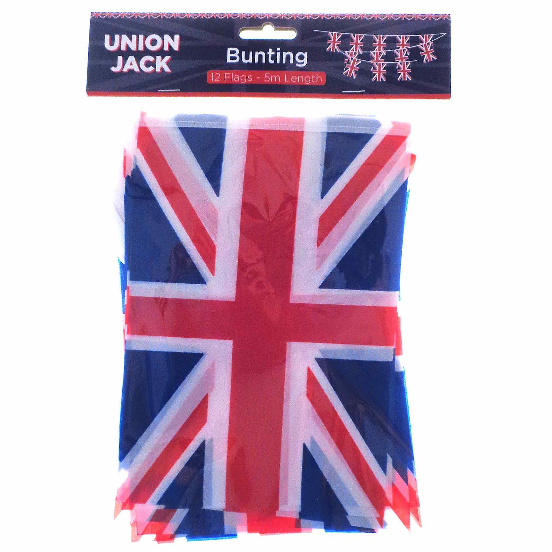 Union Jack Bunting (12 Flags/5m Length)