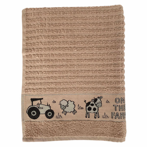 On The Farm Kitchen Towel - Brown - Williamsons Factory Shop