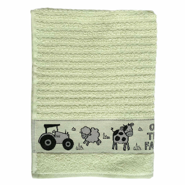 On The Farm Kitchen Towel - Green - Williamsons Factory Shop