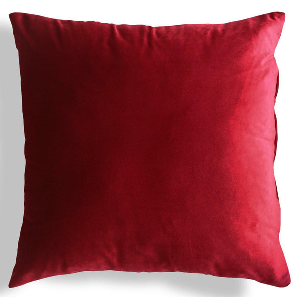 Opulence Velvet Filled 18" Cushion - Burgundy - Williamsons Factory Shop