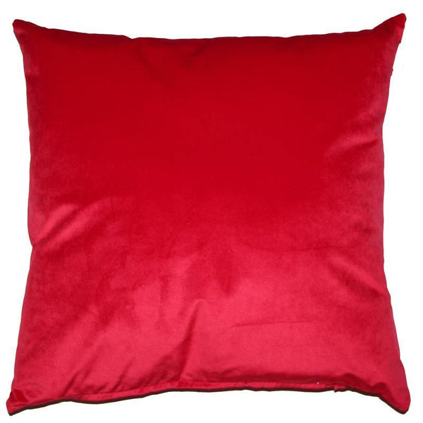 Opulence Velvet Filled 18" Cushion - Scarlet - Williamsons Factory Shop