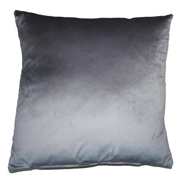 Opulence Velvet Filled 18" Cushion - Steel - Williamsons Factory Shop