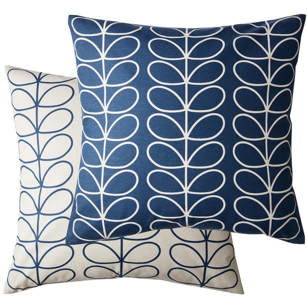 Orla Kiely Small Linear Stem Cushion - Whale - Williamsons Factory Shop