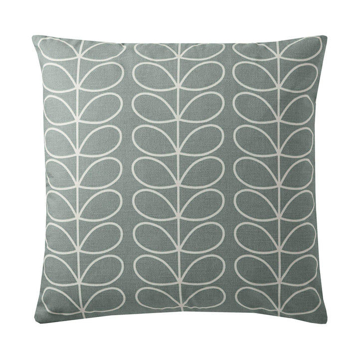 Orla Kiely Small Linear Stem Filled Cushion - Duck Egg - Williamsons Factory Shop