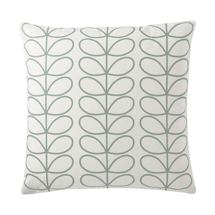 Orla Kiely Small Linear Stem Filled Cushion - Duck Egg - Williamsons Factory Shop
