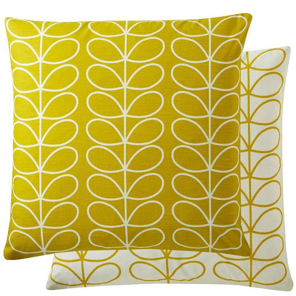 Orla Kiely Small Linear Stem Filled Cushion - Sunflower - Williamsons Factory Shop