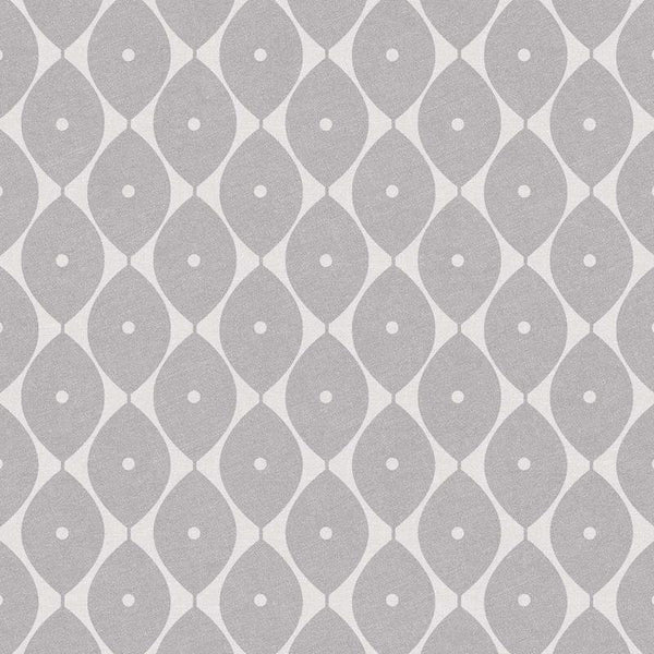 Oval Vinyl Oil Cloth - Grey - Williamsons Factory Shop