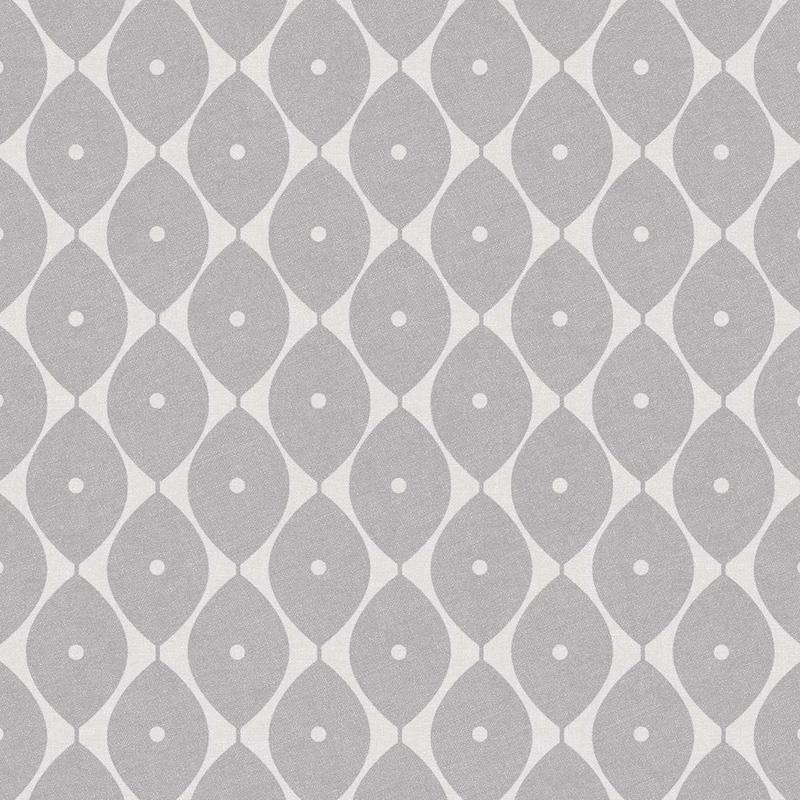 Oval Vinyl Oil Cloth - Grey - Williamsons Factory Shop