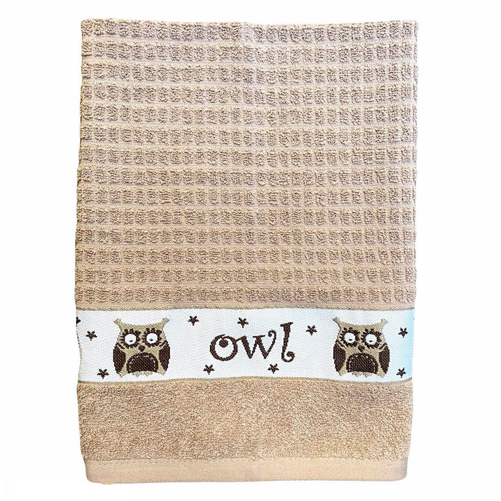 Owl Kitchen Towel - Brown-Williamsons Factory Shop