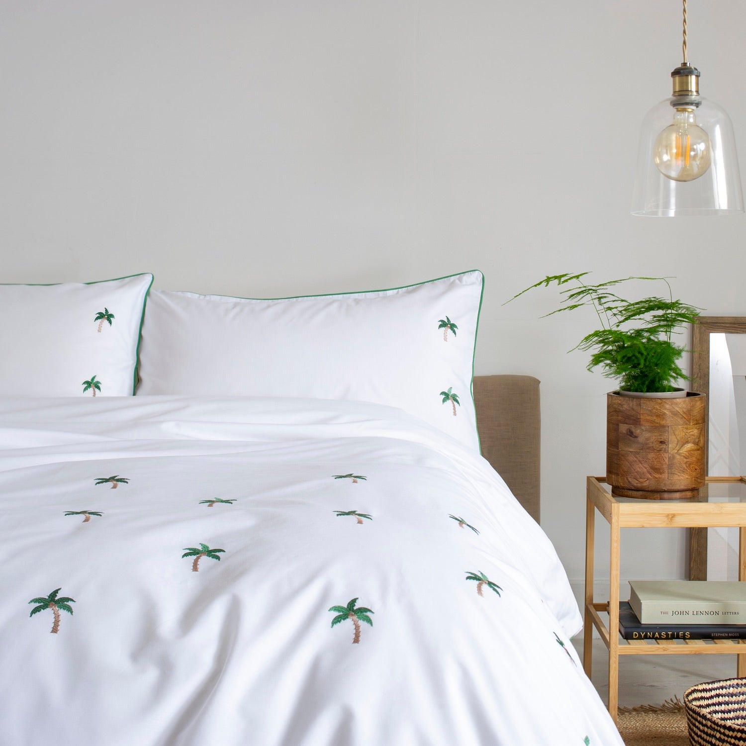 The Lyndon Company Palm Motif Duvet Cover Set