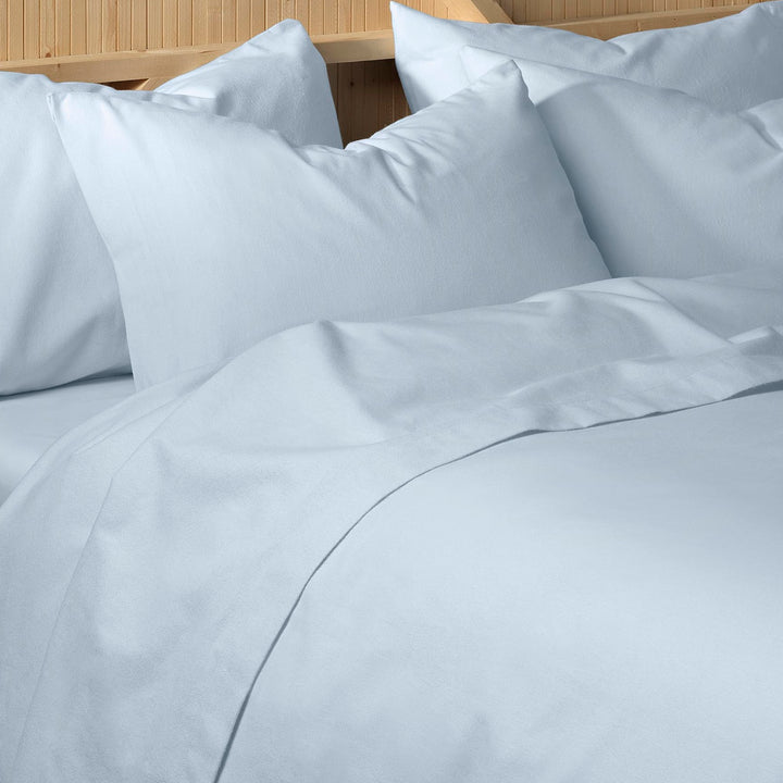 Premium Brushed Cotton Sheets (33cm Extra Deep) - Blue - Williamsons Factory Shop