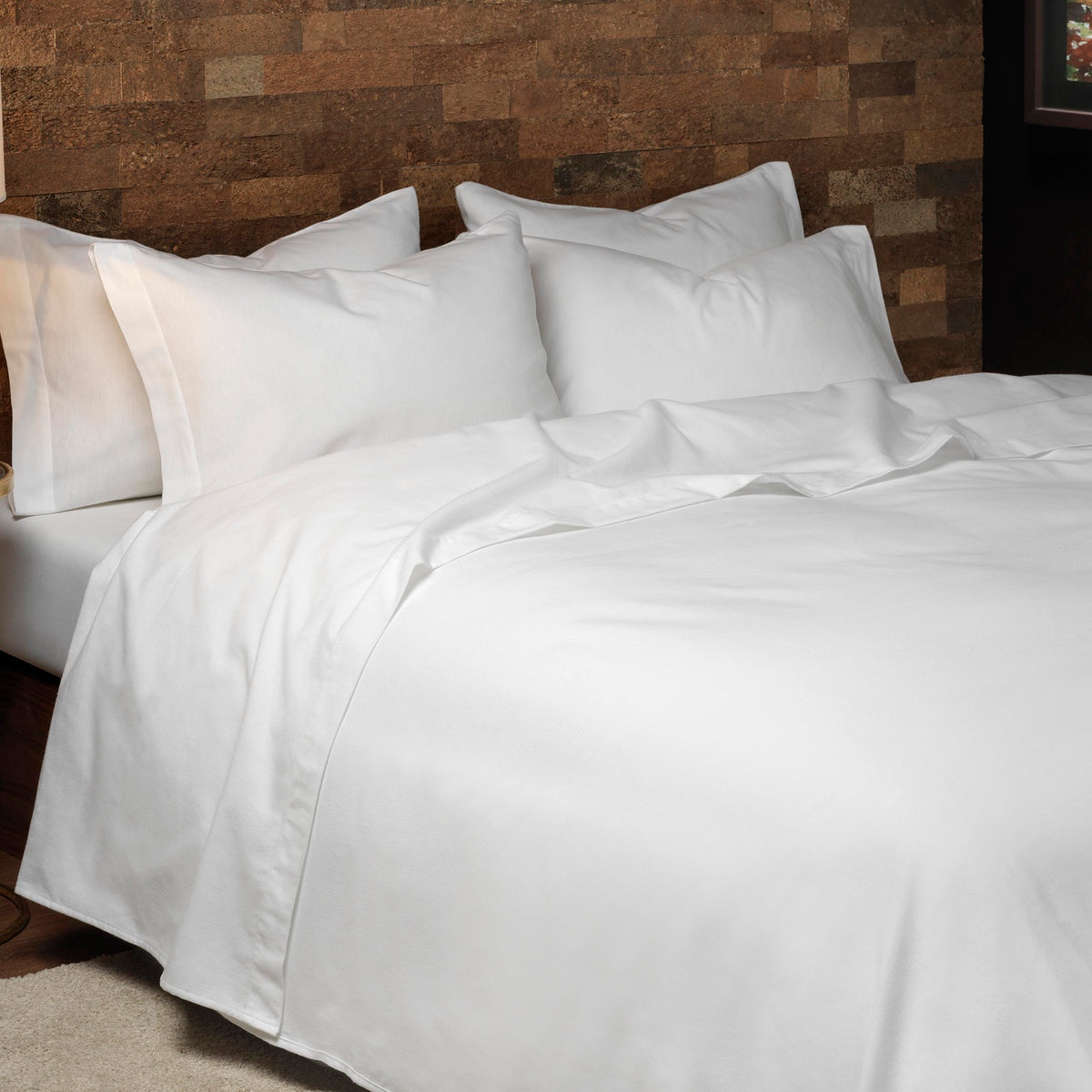 Premium Brushed Cotton Sheets (33cm Extra Deep) - White - Williamsons Home