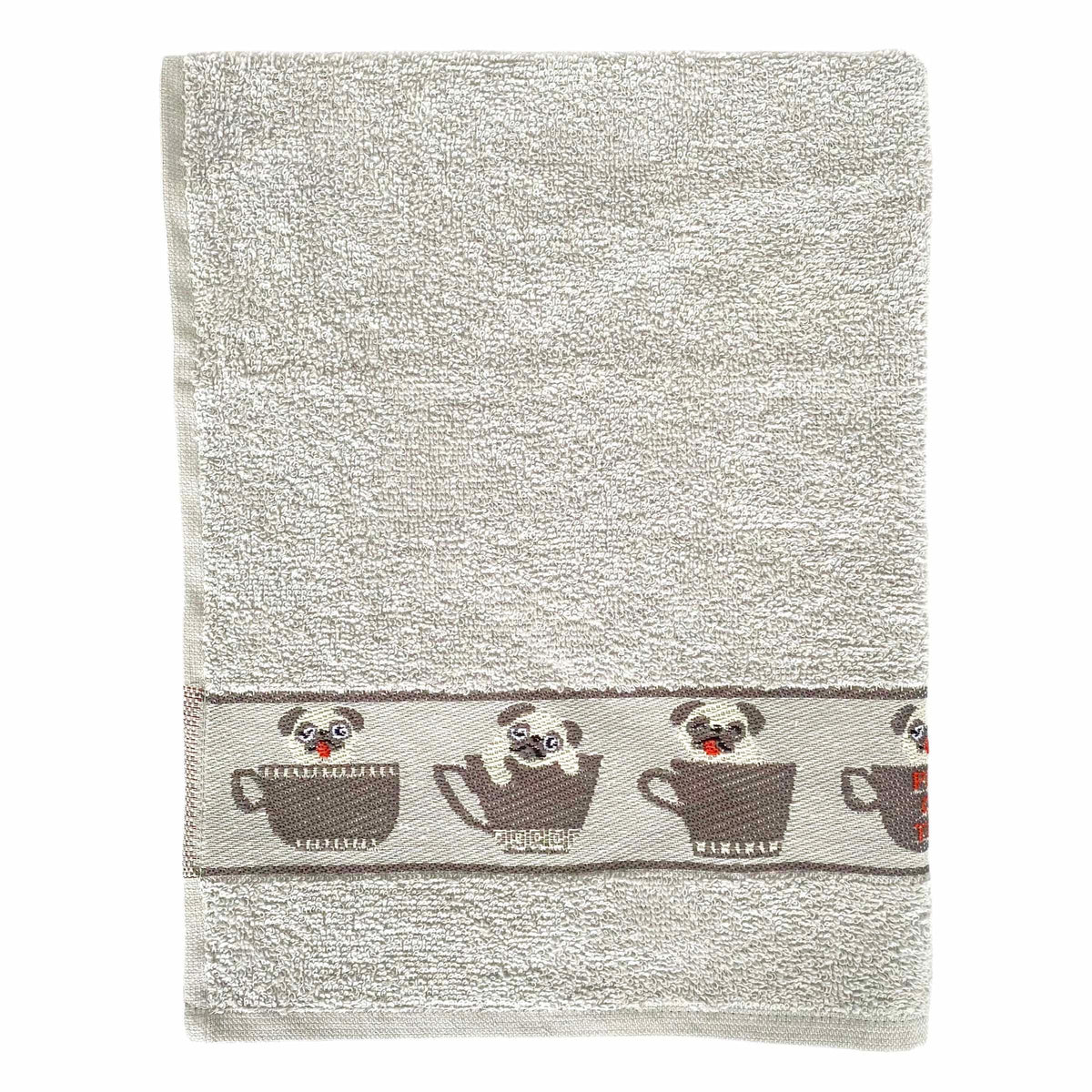 Pug in a Mug Kitchen Towel - Grey - Williamsons Home