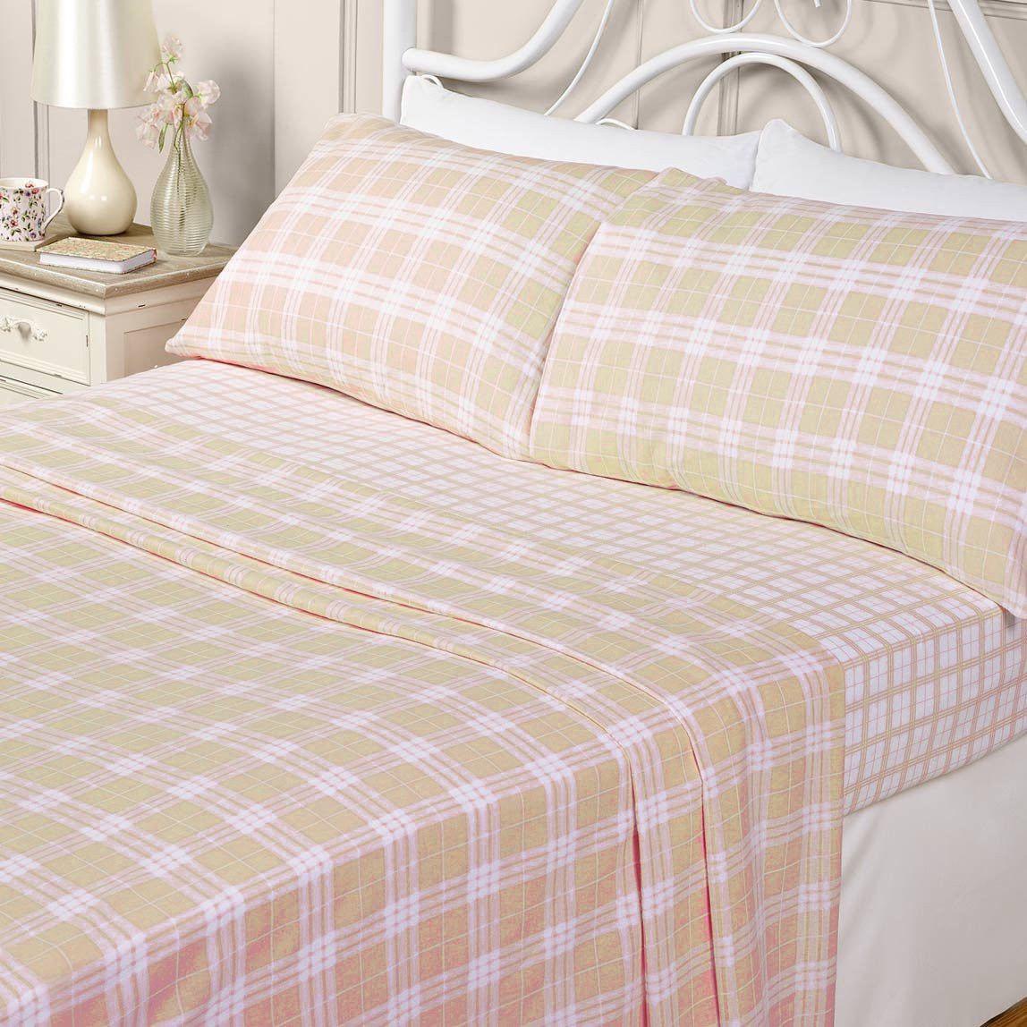 Quebec Flannelette Sheet Set - Latte-Williamsons Factory Shop