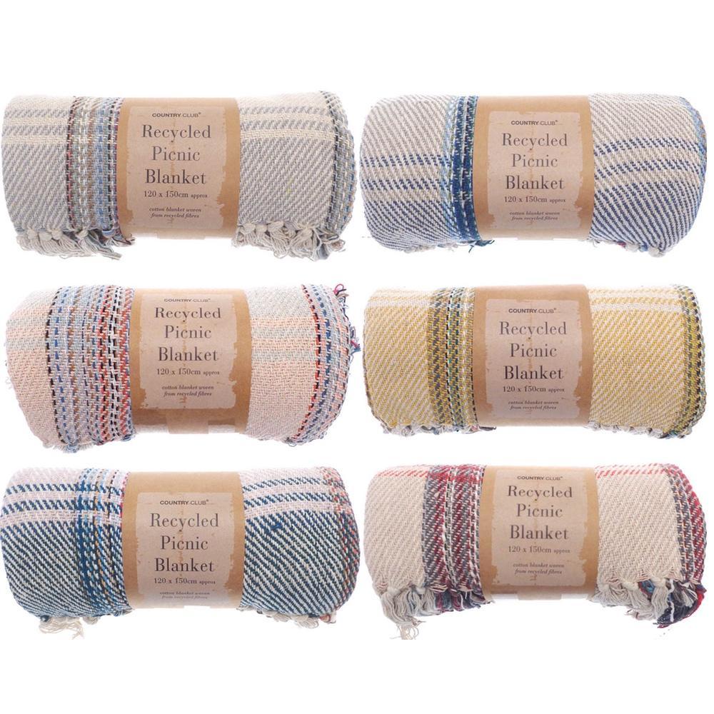 Recycled Cotton Picnic Blanket (120 x 150cm) - Williamsons Home