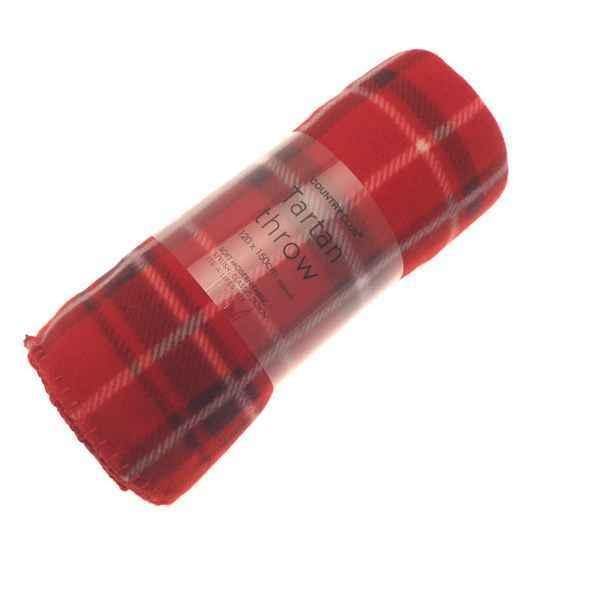 Red Tartan Throw - Williamsons Factory Shop