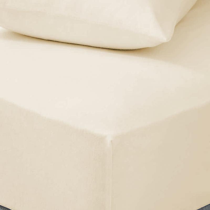 Riggs Pride Flannelette Brushed Cotton Sheets - Cream-Williamsons Factory Shop