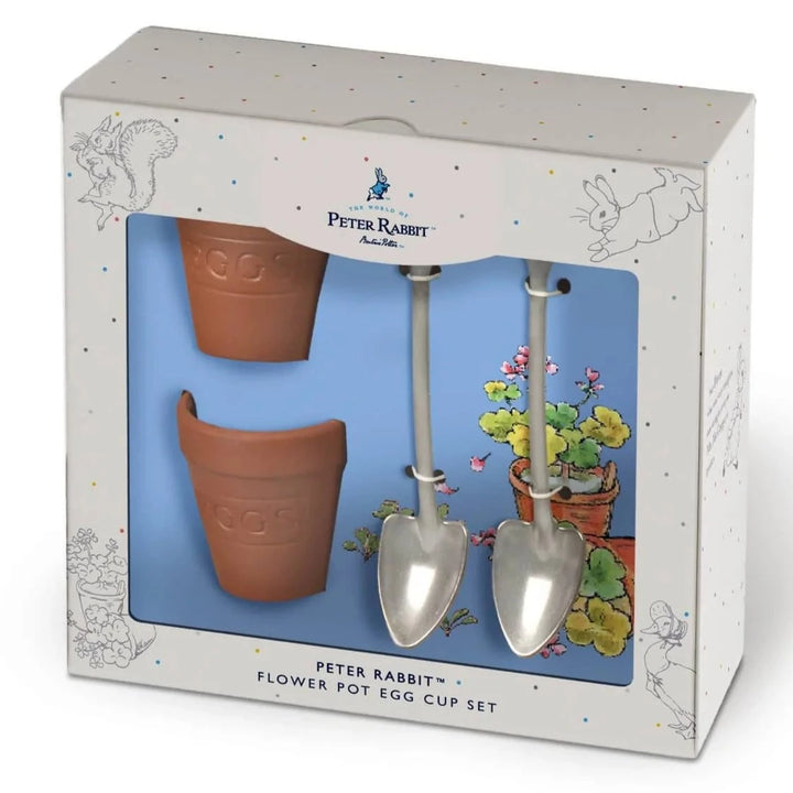 Peter Rabbit Flower Pot Egg Cup Set (2) - Williamsons Factory Shop