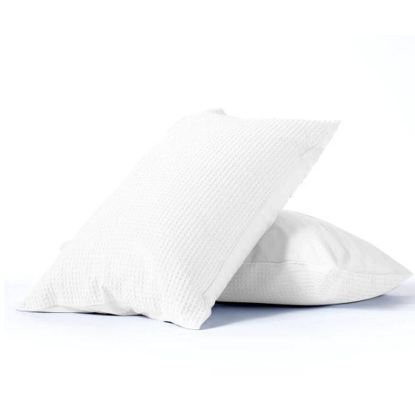 Night Owl Cotton Waffle Coverless Duvet - White - Williamsons Factory Shop