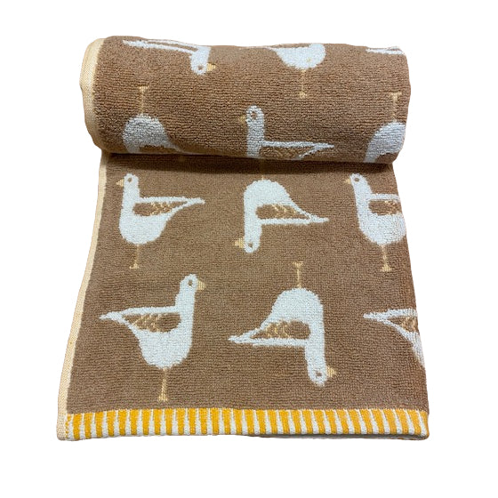 Bellissimo Seagulls Towel - Beige - Williamsons Factory Shop