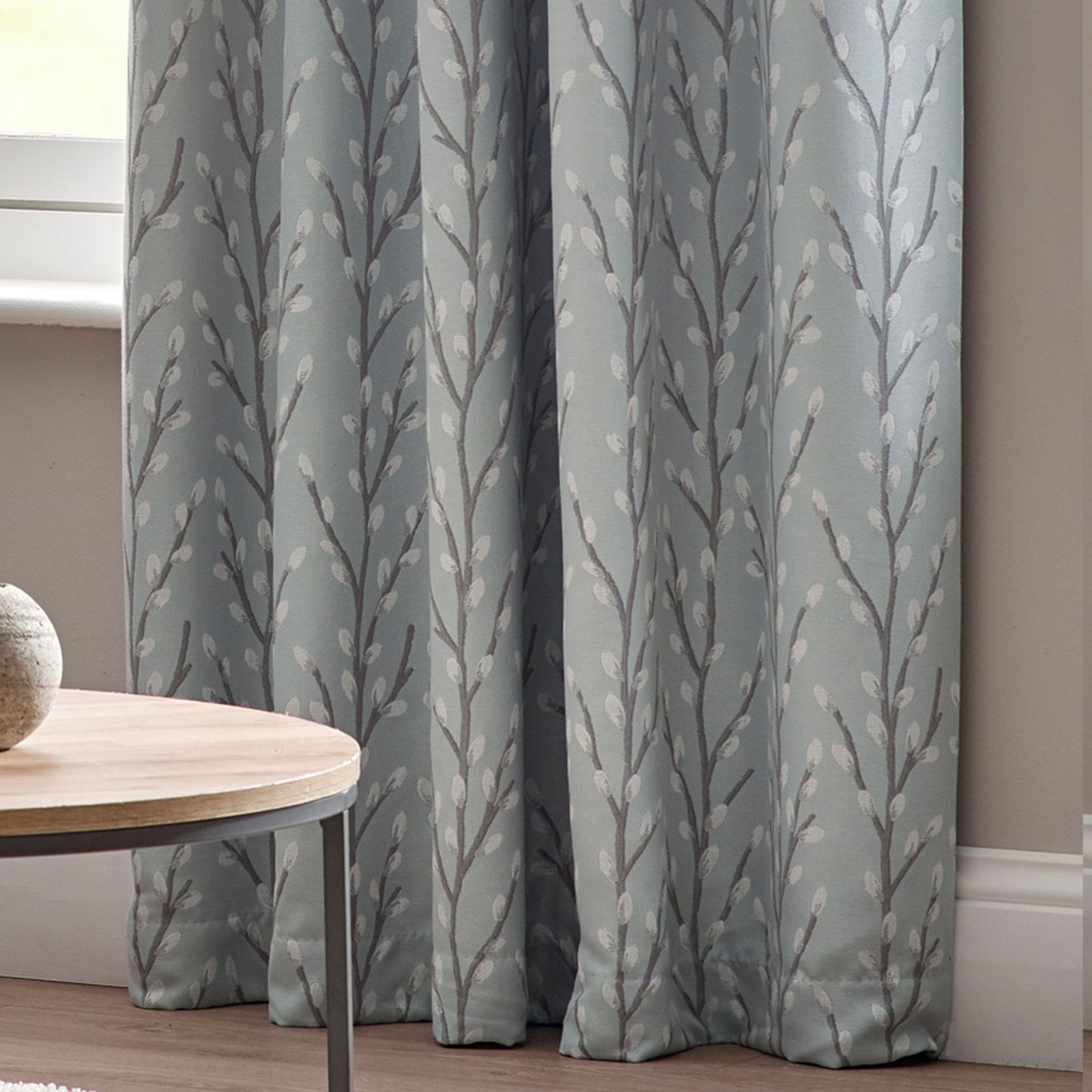 Sienna Lined Pencil Pleat Curtains - Duck Egg