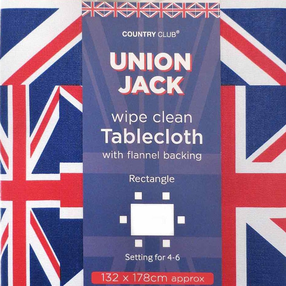 Union Jack PEVA Tablecloth (132 x 178cm)