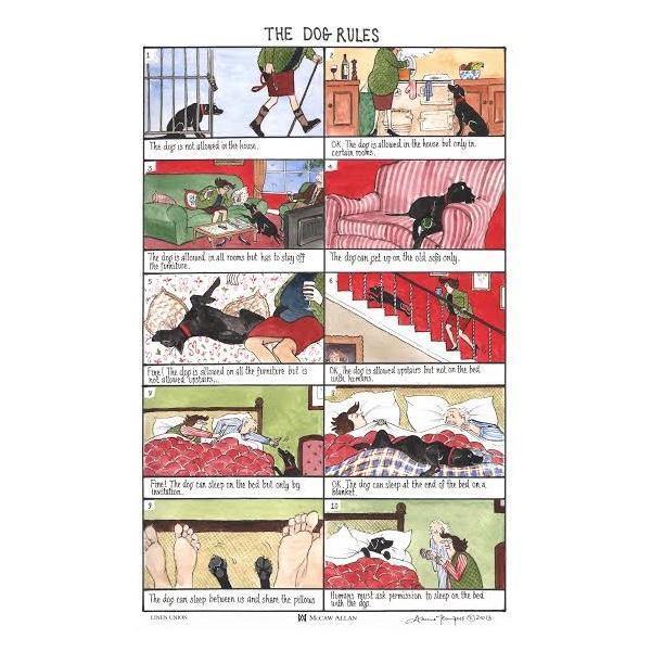 The Dog Rules Tea Towel - Williamsons Factory Shop