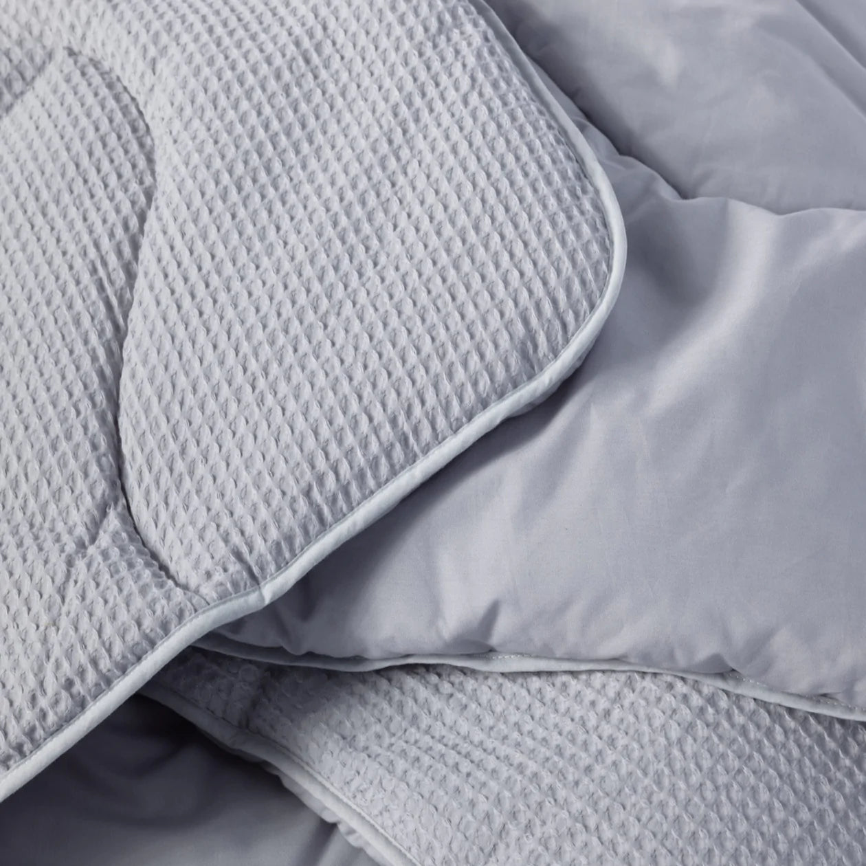 Fine Bedding Night Owl Cotton Waffle Coverless Duvet - Grey
