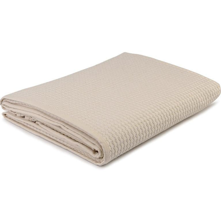 Waffle Woven Bedspread - Cream - Williamsons Factory Shop