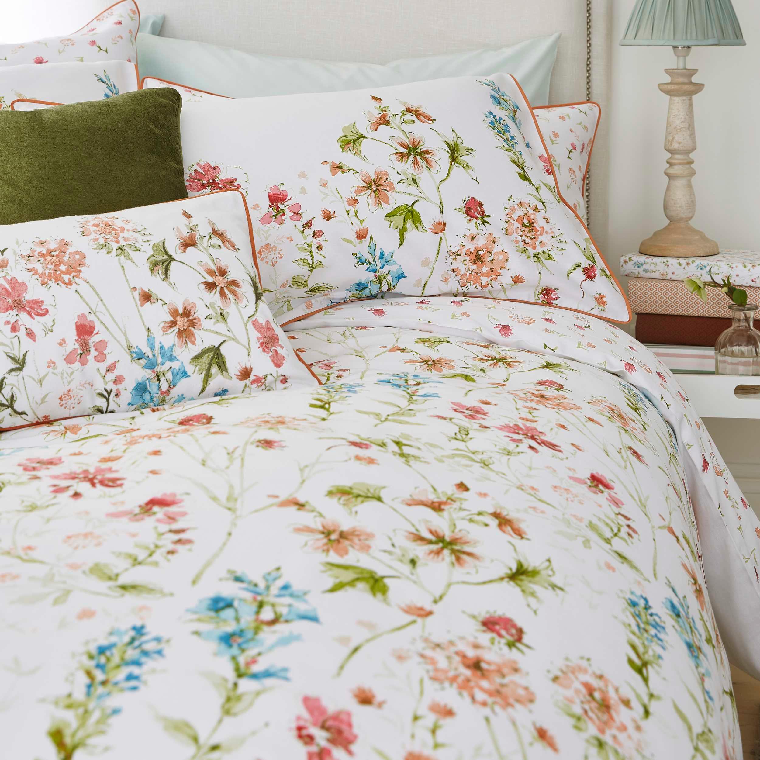 Laura Ashley Wild Meadow Duvet Cover Set Crimson Williamsons