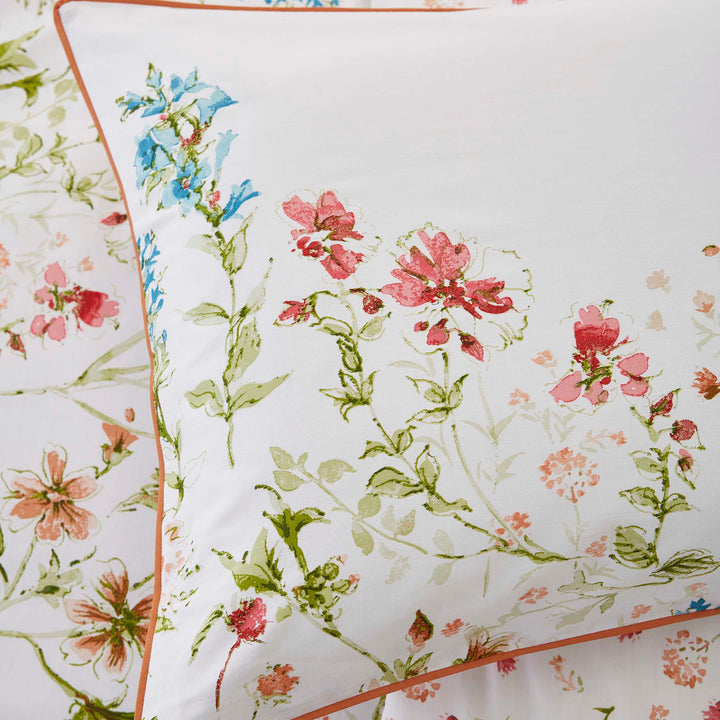 Laura Ashley Wild Meadow Duvet Cover Set - Crimson - Williamsons Factory Shop