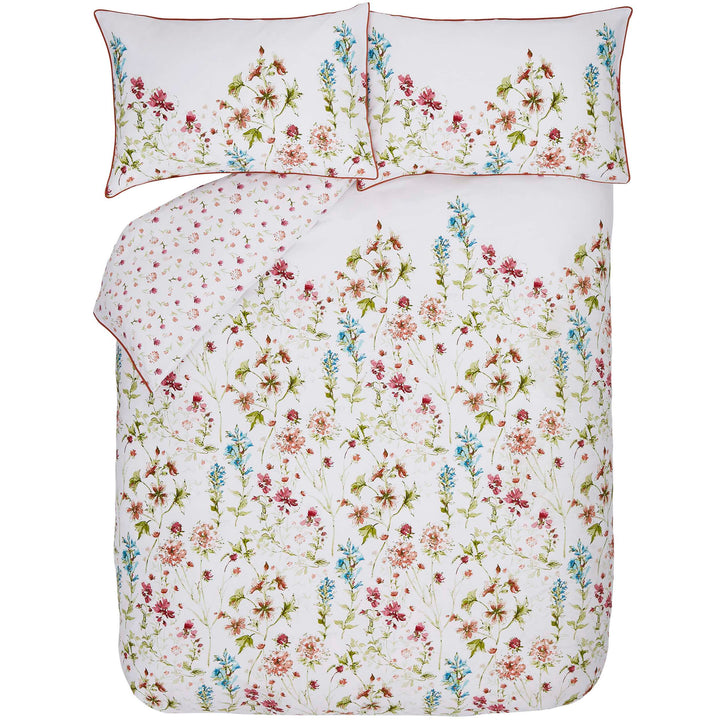 Laura Ashley Wild Meadow Duvet Cover Set - Crimson - Williamsons Factory Shop