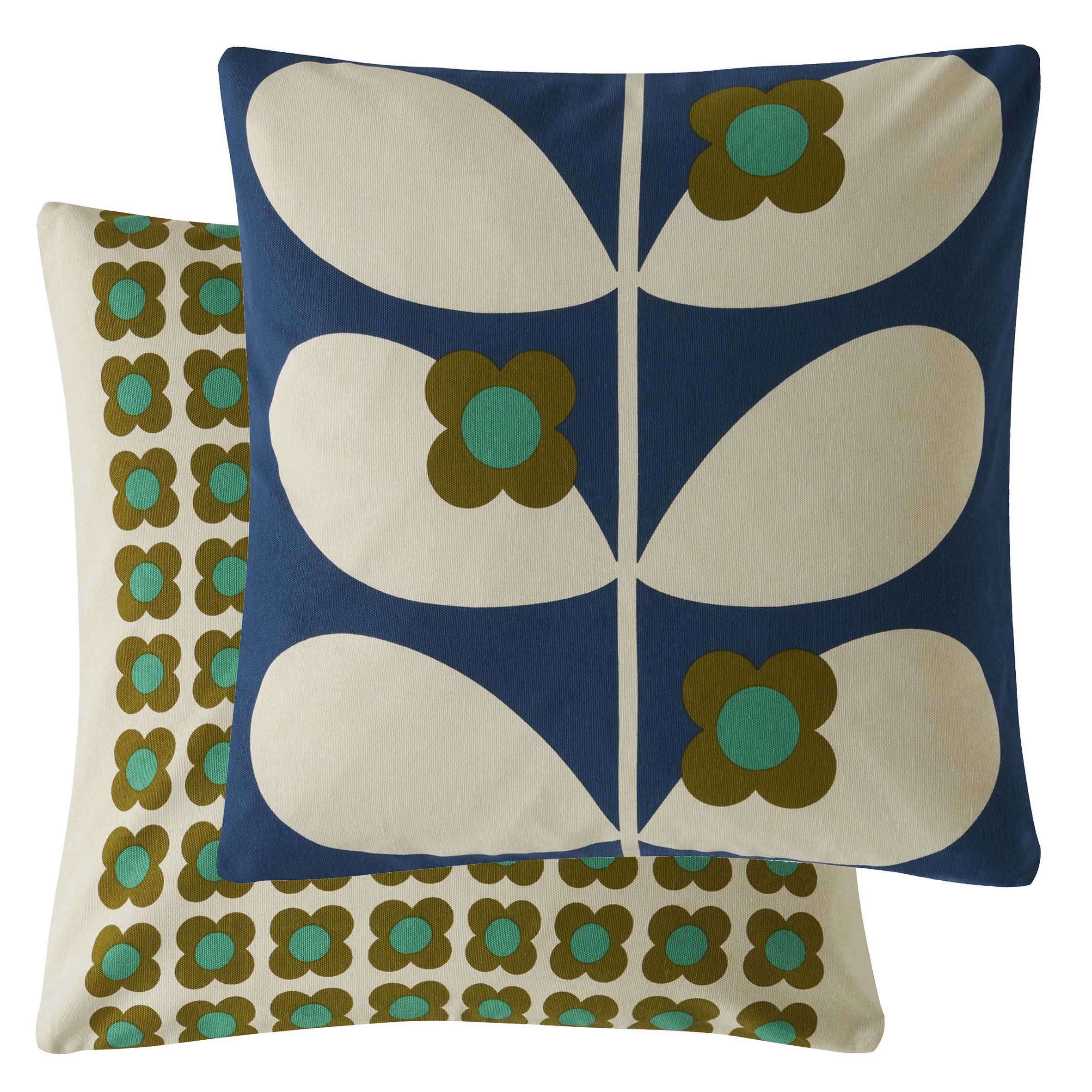 Orla Kiely Wild Rose Cushion - Navy