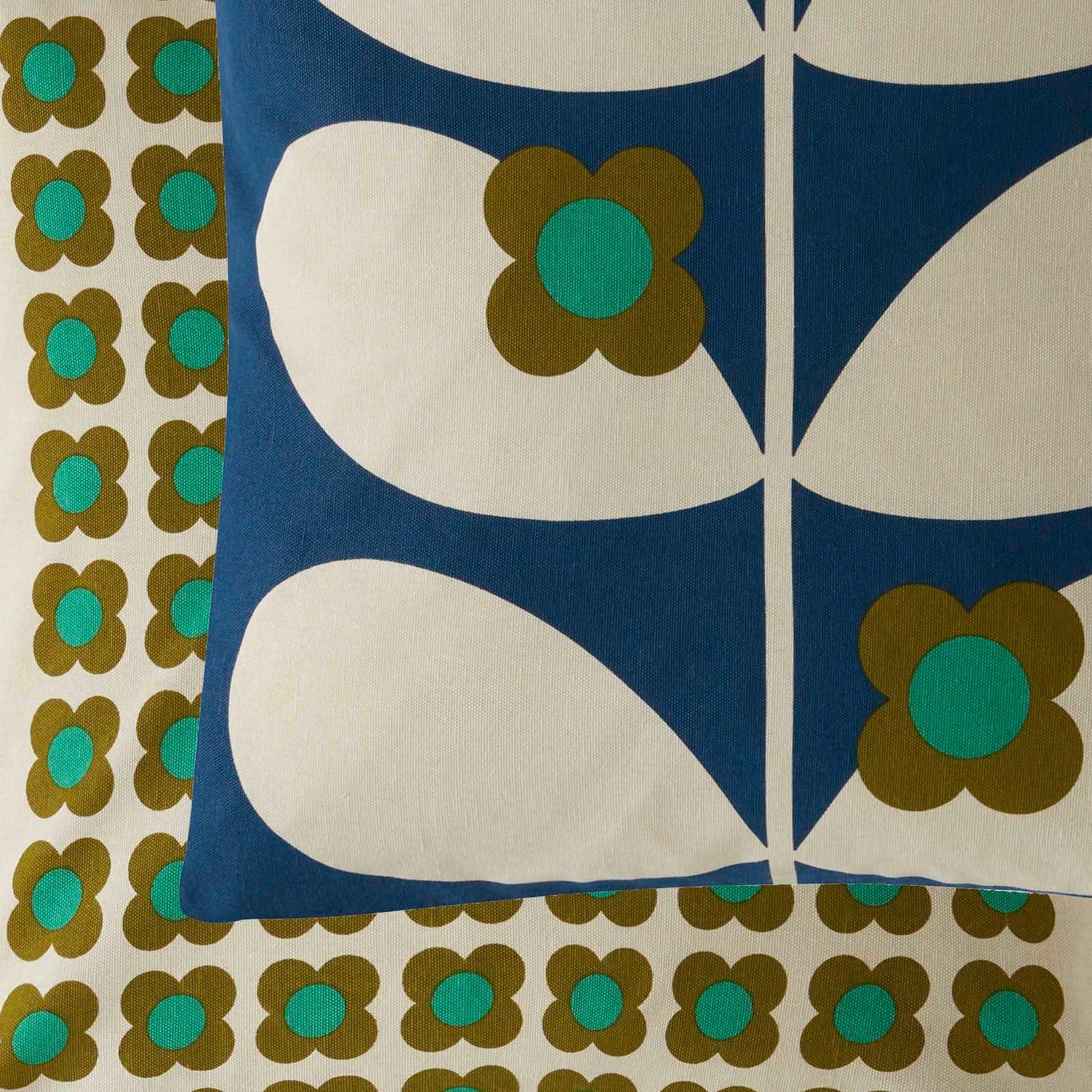 Orla Kiely Wild Rose Cushion - Navy