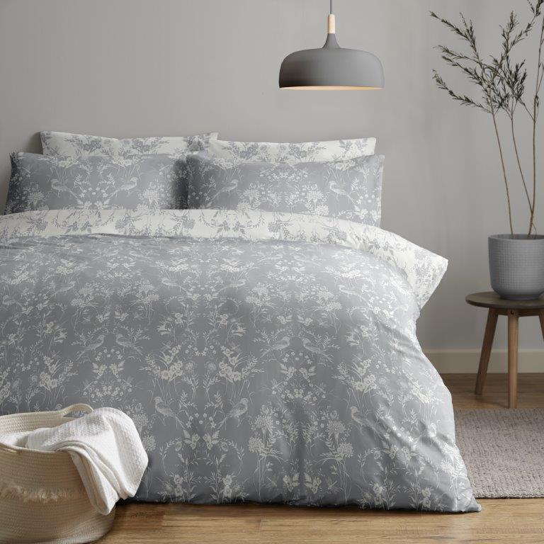 Woodland Duvet Set - Grey - Williamsons Home
