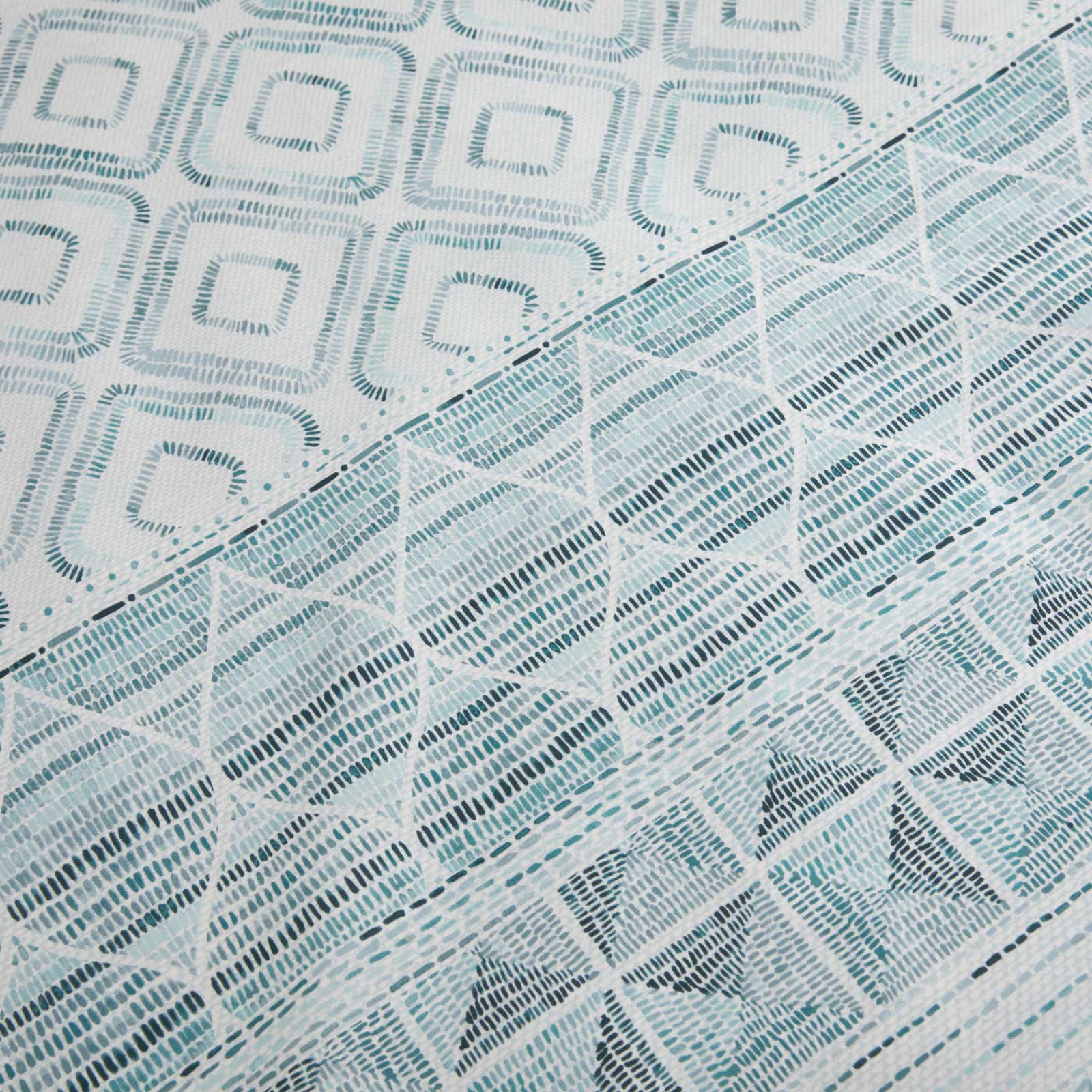 Aden Stripe Duvet Cover Set - Teal