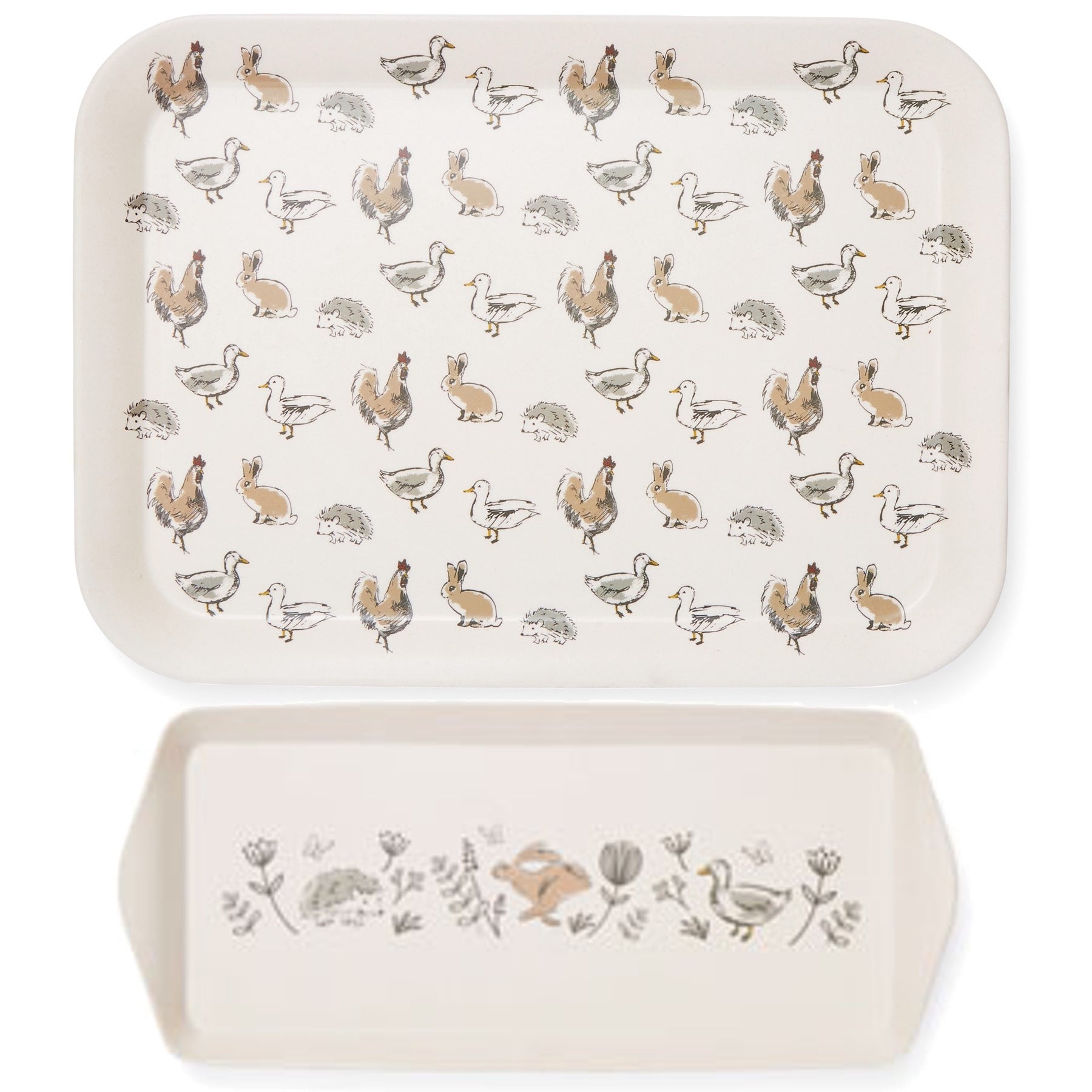 Country Animals Tray Bamboo Tray
