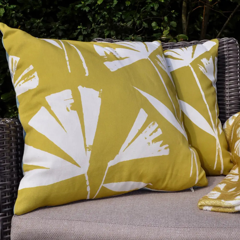 Fusion Alma Outdoor Cushion Cover - Teal/Ochre - Williamsons Home