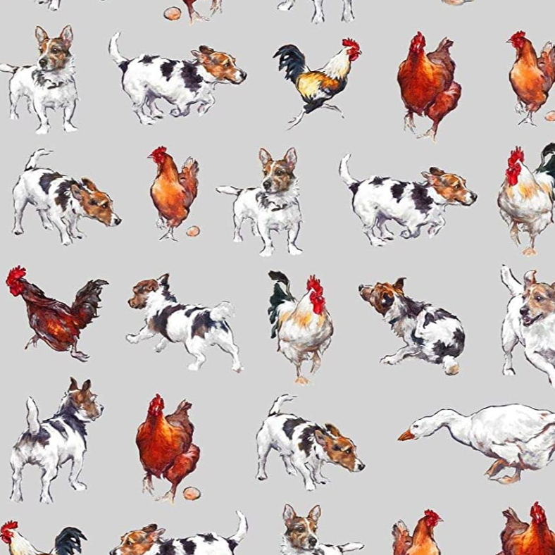 Farmyard Frolics Linen Union Tea Towel