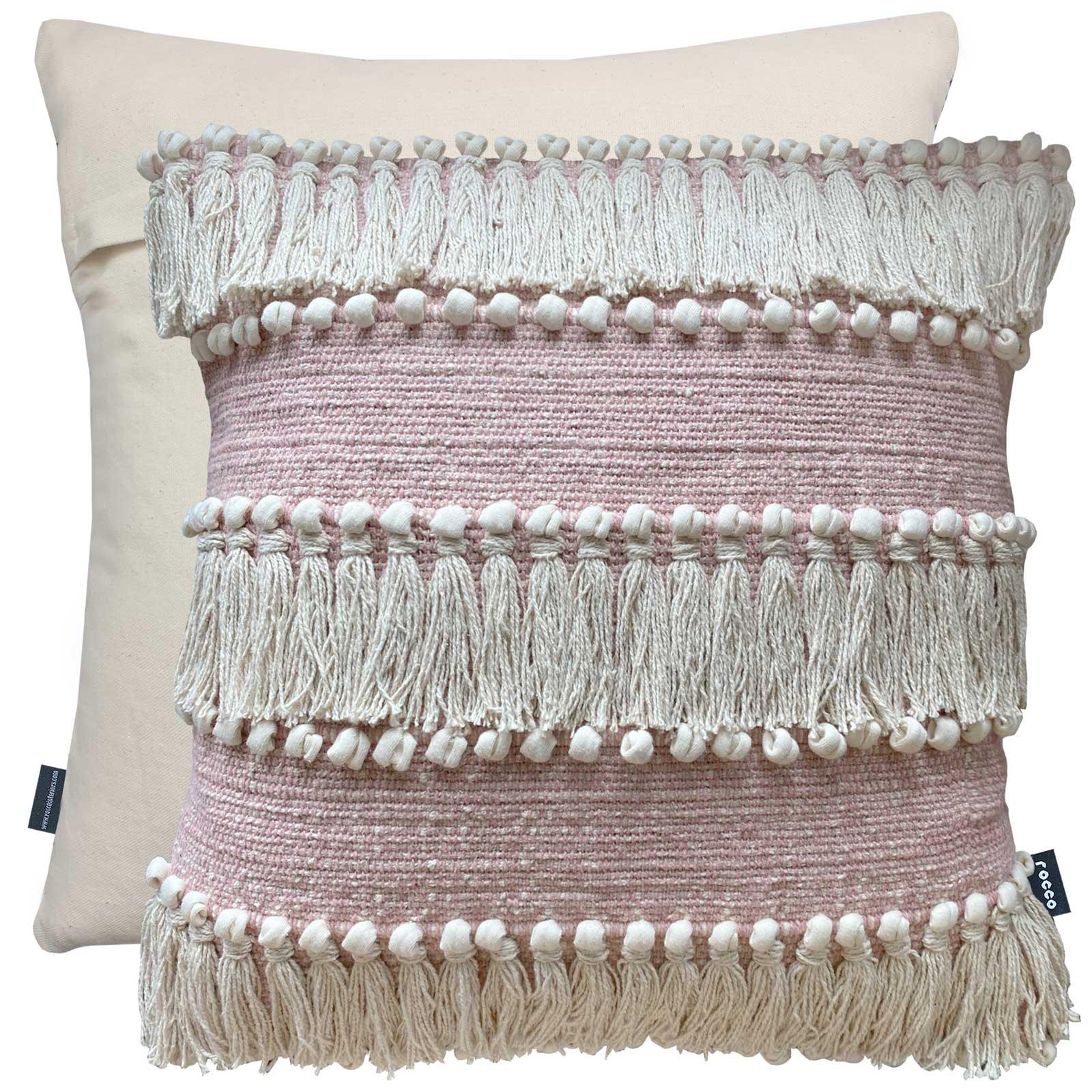 Rocco Hanoi Tasselled Cushion Cover - Blush Pink
