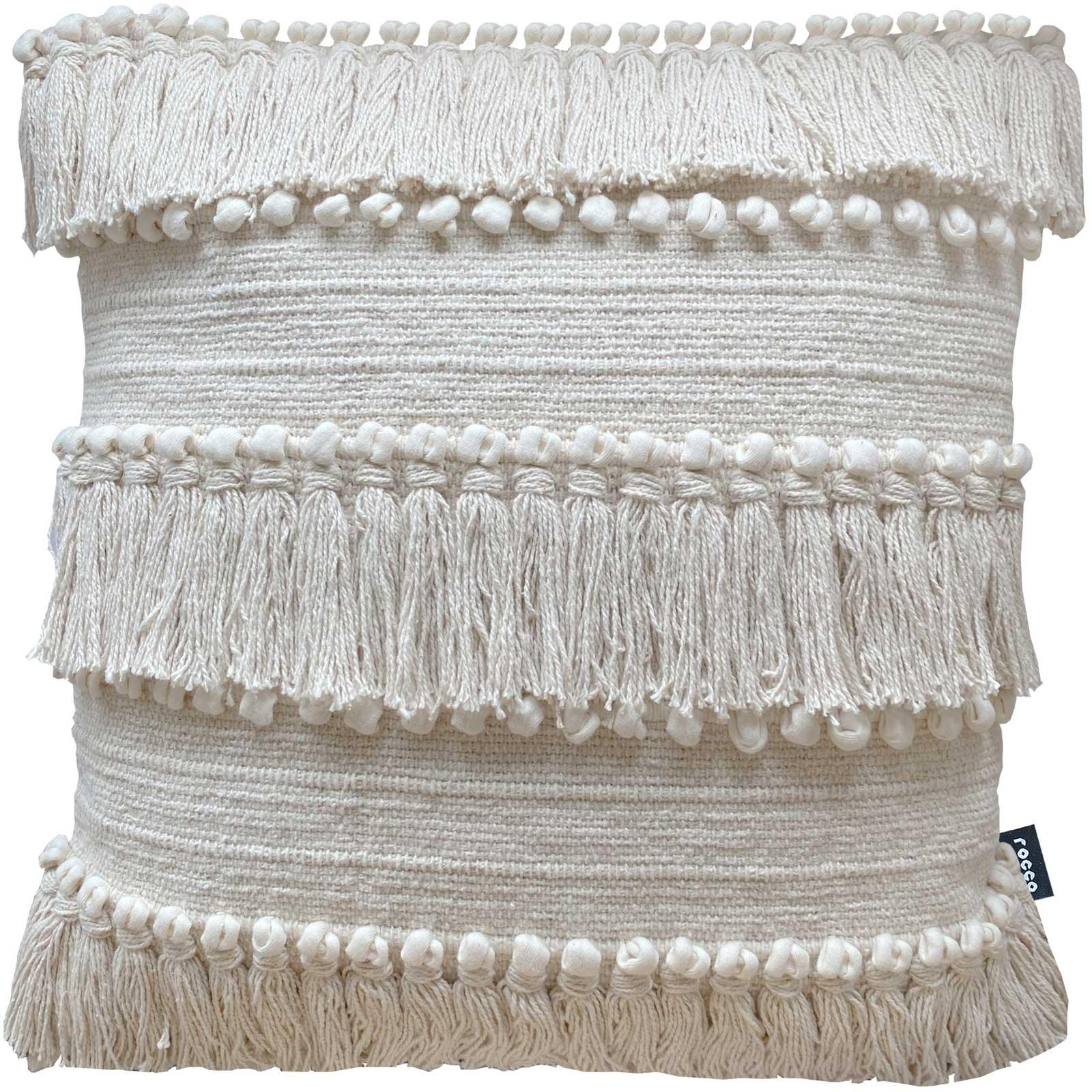 Rocco Hanoi Tasselled Cushion Cover - Cream