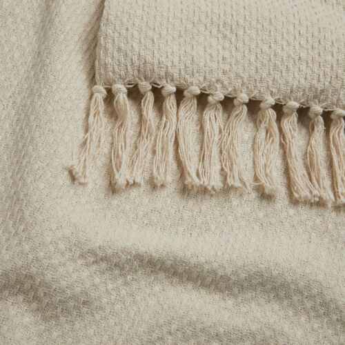 Drift Home Hayden Recycled Cotton Throw - Cream