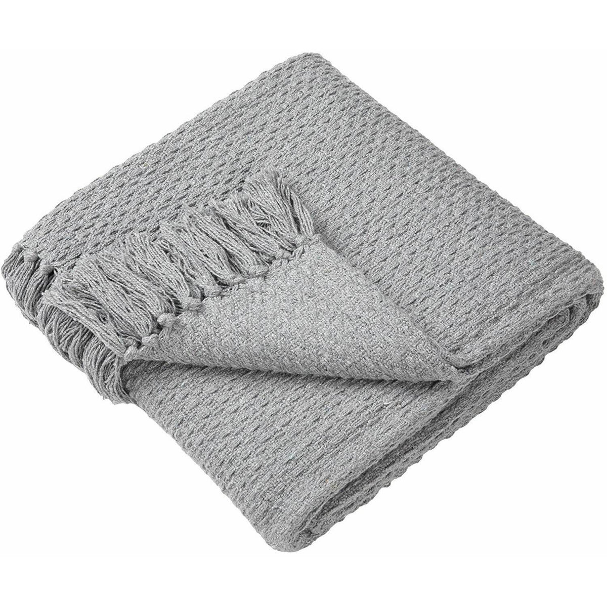 Drift Home Hayden Recycled Cotton Throw - Grey - Williamsons Home