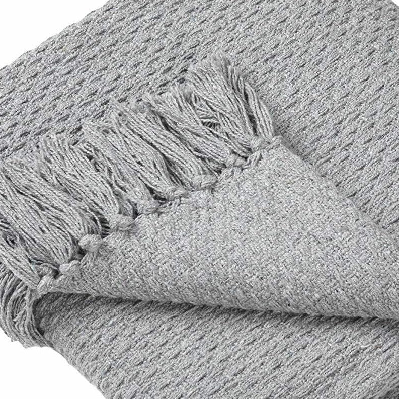 Drift Home Hayden Recycled Cotton Throw - Grey